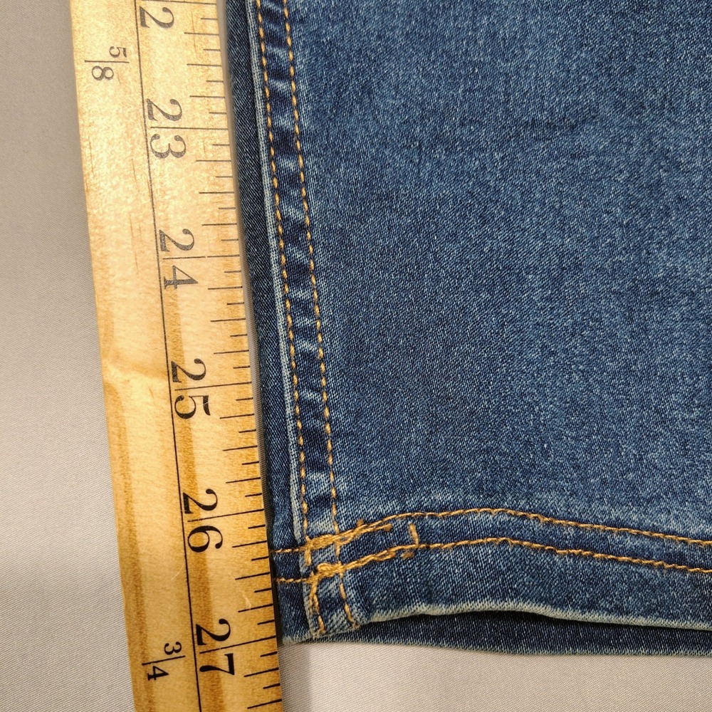 Terra & Sky Jeggings Women 4X Blue Pull-On Stretch Solid Denim Cotton Blend - Picture 5 of 7
